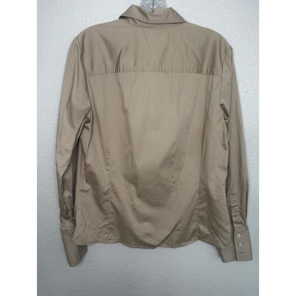 Club Monaco Tan Button-Up Shirt Size L - Picture 4 of 4